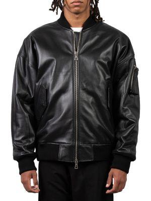 I'M BRIAN Oversized Leather Jacket - www.outletbrands.gr
